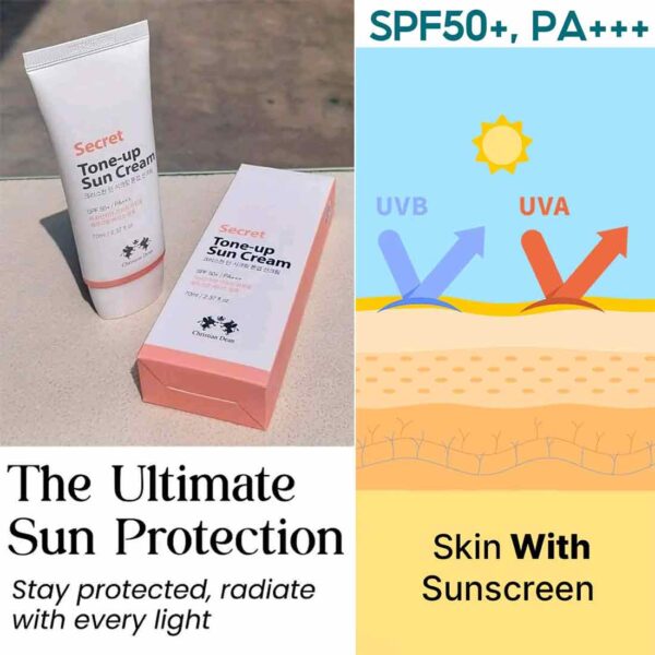 Christian Dean Secret Tone-up Sun Cream SPF50+/PA+++ 70ml - Image 3